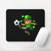 Funny Leprechaun Irish Soccer St Patricks Men Boy  マウスパッド (マウス)