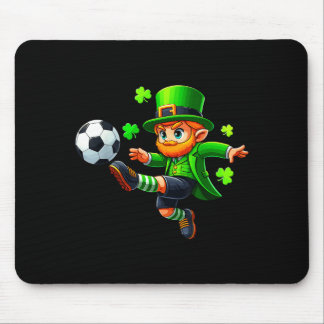 Funny Leprechaun Irish Soccer St Patricks Men Boy  マウスパッド