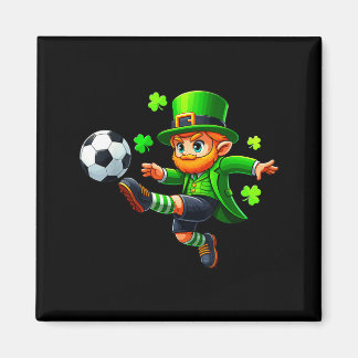 Funny Leprechaun Irish Soccer St Patricks Men Boy  マグネット