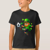 Funny Leprechaun Irish Soccer St Patricks Men Boy Tシャツ (正面)