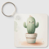 Funny Less Drama Quote Kawaii Cactus Art キーホルダー (正面)