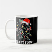 Funny Let It Flow Anatomy Heart Cardiac Nurse Sant コーヒーマグカップ (左)