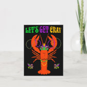 Funny Lets Get Cray Crawfish - New Orleans Funny M カード (正面)