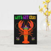 Funny Lets Get Cray Crawfish - New Orleans Funny M カード (黄色い花)