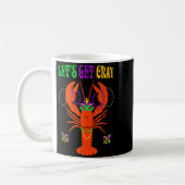 Funny Lets Get Cray Crawfish - New Orleans Funny M コーヒーマグカップ (左)