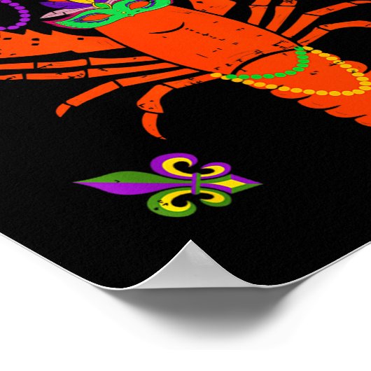 Funny Lets Get Cray Crawfish - New Orleans Funny M ポスター (角)