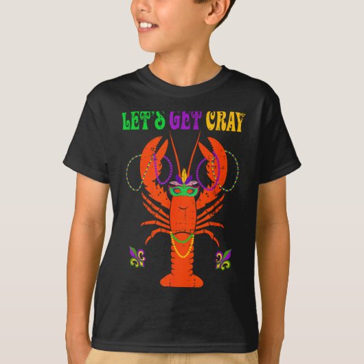 Funny Lets Get Cray Crawfish - New Orleans Funny M Tシャツ (正面)