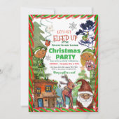 Funny Let's Get Elfed Up Christmas Party 招待状 (正面)