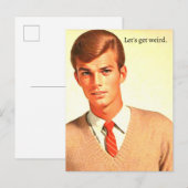 Funny "Let's Get Weird"  ポストカード (正面/裏面)