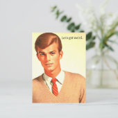 Funny "Let's Get Weird"  ポストカード (スタンド正面)