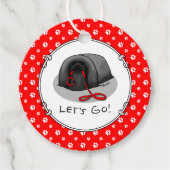 Funny Let's Go! for a Walk Pekingese Dog (black) フェイバータグ (正面)