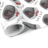 Funny Let's Go! for a Walk Pekingese Dog (black) ラッピングペーパー (ロールコーナー)