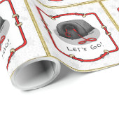 Funny Let's Go! for a Walk Pekingese Dog (black) ラッピングペーパー (ロールコーナー)