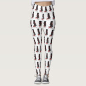 Funny Let's Go! Walk Affenpinscher (Black Natural) レギンス (正面)