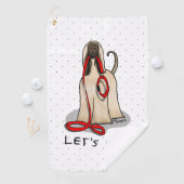 Funny Let's Go! Walk Afghan Hound (Cream) ゴルフタオル (インサイチュ)
