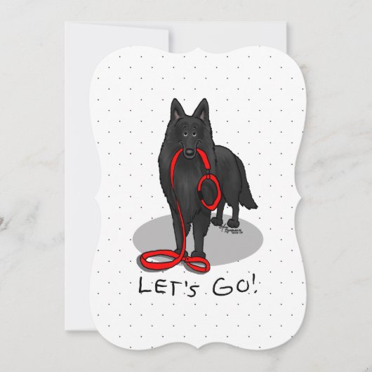 Funny Let's Go! Walk Belgian Sheepdog (black 1) シーズンカード (正面)