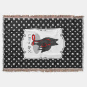 Funny Let's Go! Walk Belgian Sheepdog (black 1) スローブランケット (正面)