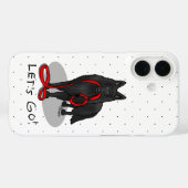 Funny Let's Go! Walk Belgian Sheepdog (black 1) Case-Mate iPhoneケース (裏面 (横))