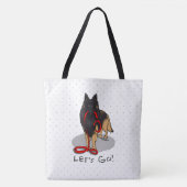 Funny Let's Go! Walk Belgian Tervuren (original) トートバッグ (正面)