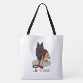 Funny Let's Go! Walk Belgian Tervuren (original) トートバッグ (裏面)