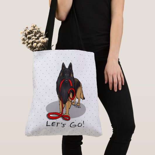 Funny Let's Go! Walk Belgian Tervuren (original) トートバッグ (クローズアップ)