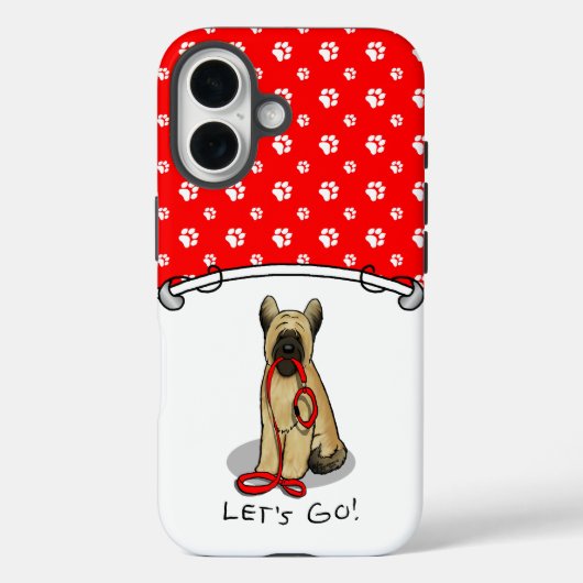 Funny Let's Go! Walk Briard (cr tawny black 1) Case-Mate iPhoneケース (裏面)