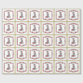 Funny Let's Go! Walk Dalmatian Dog (black 1) ラッピングペーパー (フラット)