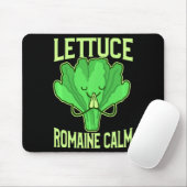 Funny Lettuce Romaine Calm Meditation Yoga Zen  マウスパッド (マウス)