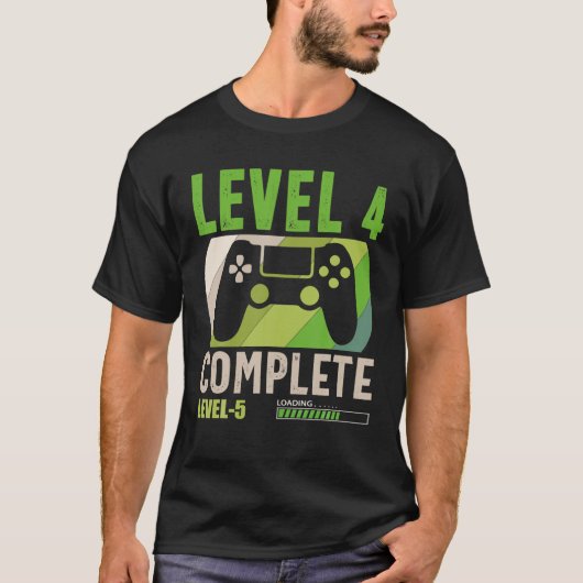 Funny Level 4 Complete Level 5 Loading Gamers 4Th Tシャツ (正面)