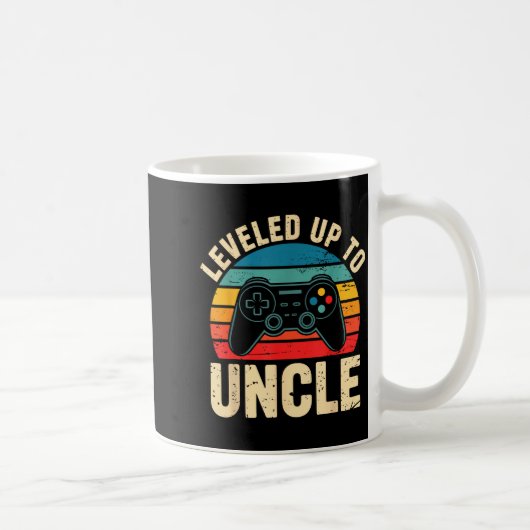 Funny Leveled Up To Uncle Video Gamers Gaming Cute コーヒーマグカップ (右)