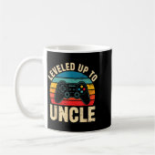 Funny Leveled Up To Uncle Video Gamers Gaming Cute コーヒーマグカップ (左)