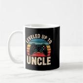 Funny Leveled Up To Uncle Video Gamers Gaming Cute コーヒーマグカップ (左)