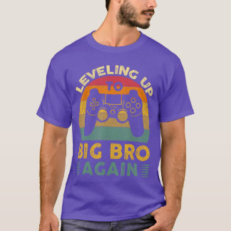 Funny Leveling Up to Big Bro Again Vintage Big Bro Tシャツ