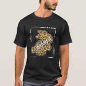 Funny Librarian Leopard Bunny Rabbit Easter Christ Tシャツ (正面)