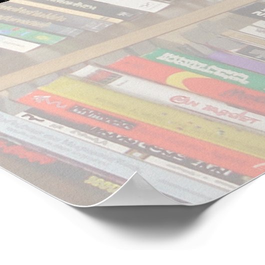 Funny Librarian Pun Library Poster Books on Shelf ポスター (角)