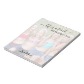 Funny Life's a Beach Sassy Mom Custom Photo Funny ノートパッド (回転)