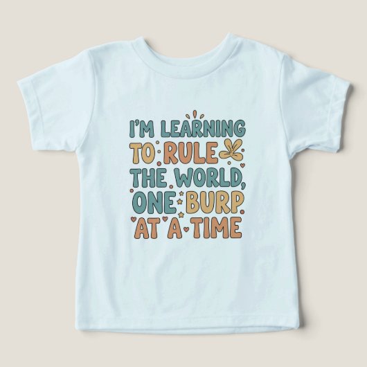 Funny Light Blue T-Shirt for Kids – Soft Cotton (デザイン正面)