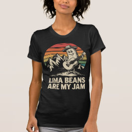 Funny Lima Beans Are My Jam Vintage Retro Guitar  Tシャツ