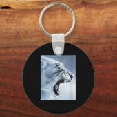 Funny Lion Monkey Meme Ragebait Meme Brainrot Gen  キーホルダー (正面)