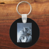 Funny Lion Monkey Meme Ragebait Meme Brainrot Gen  キーホルダー (正面)