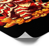 Funny Lion Snake Chinese New Year 2025 Womens Mens ポスター (角)