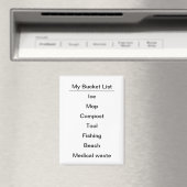 Funny Literal My Bucket List Refrigerator マグネット (インサイチュ (食洗機))