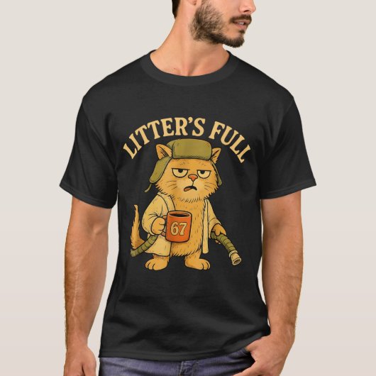 Funny Litter’s Full Cat Parody 67 Six Seven Meme  Tシャツ (正面)