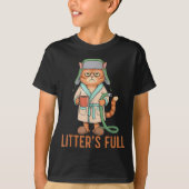 Funny Litter’s Full Cat Parody Cute Cat Lover Chri Tシャツ (正面)