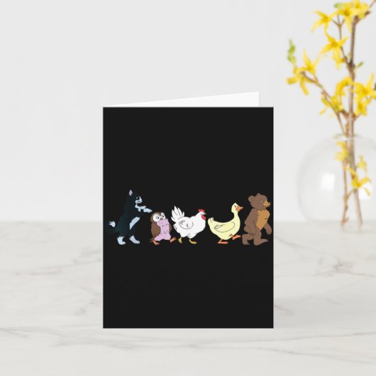 Funny Little Bear Birthday Graphic Y2k Bears Lover カード (黄色い花)