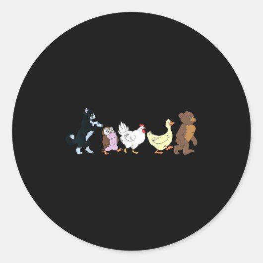 Funny Little Bear Birthday Graphic Y2k Bears Lover ラウンドシール (正面)