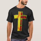 Funny Little Bit Of Softball Whole Lot Of Jesus Tシャツ (正面)