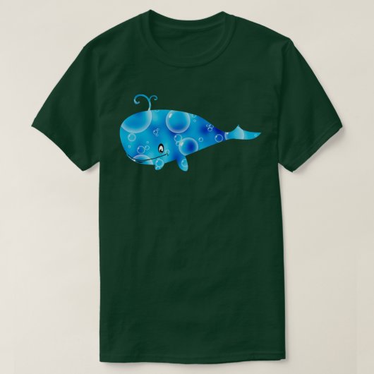 Funny little blue whale tシャツ (デザイン正面)