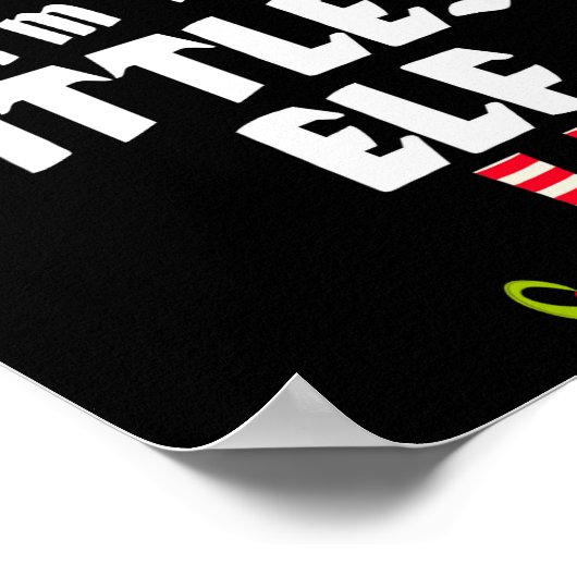 Funny Littlest Elf Matching Family Group Pj Christ ポスター (角)