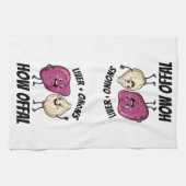Funny Liver + Onions How Offal Food Jokes キッチンタオル (横)